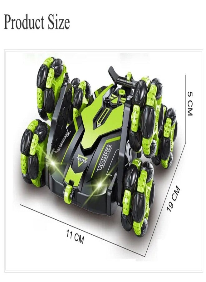 SHIPEASE سيارة SHIPEASE بست عجلات تعمل بجهاز تحكم عن بعد 2.4G للطرق الوعرة، شاحنة وحشية مزدوجة الجوانب، سيارة حركات بهلوانية، سيارة انزلاق دوارة 360 درجة، لعبة للأطفال من 3 إلى 8 سنوات (متعددة الألوان) - Image 2